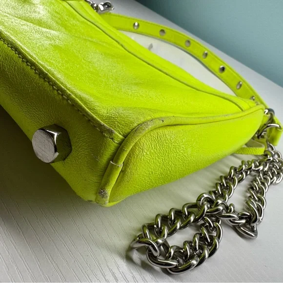 Rebecca Minkoff Neon Yellow Mini Crossbody - Picture 8 of 13